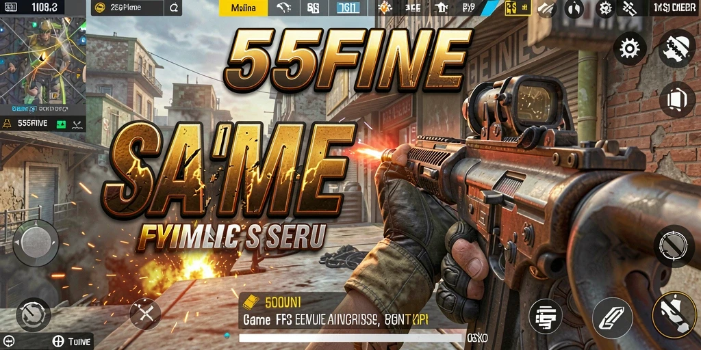 Tampilan gameplay menarik dari game FPS 55FIVE yang mendebarkan.