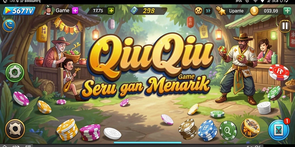Tampilan gameplay QiuQiu yang menarik dan mendebarkan.