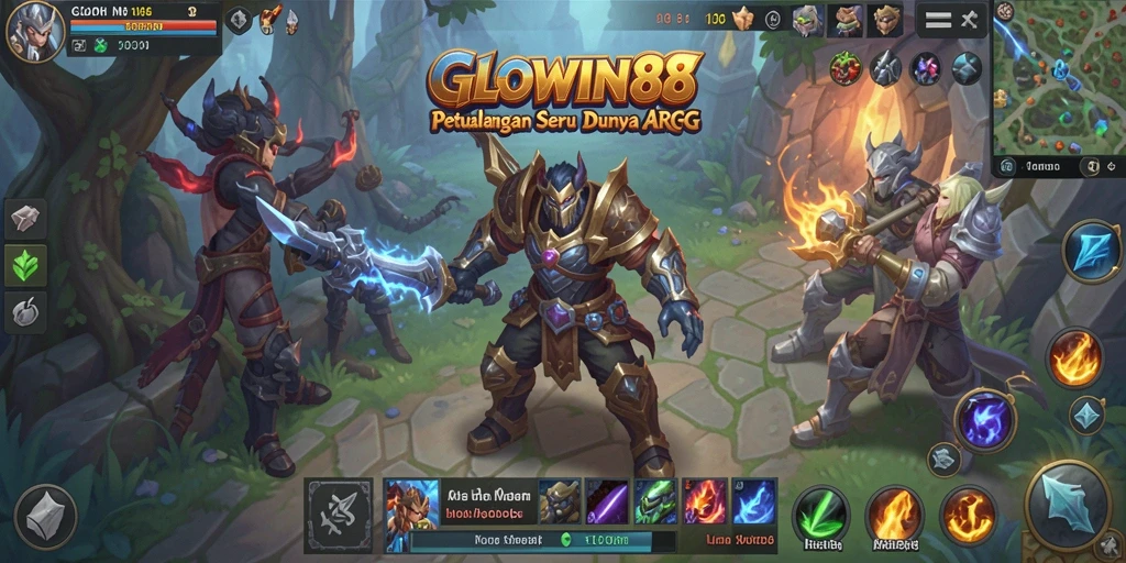 Tangkapan layar GLOWIN88 menampilkan pertarungan seru dengan efek grafis yang memukau.