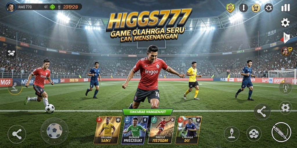 Tangkapan layar dari gameplay seru HIGGS777 yang memperlihatkan aksi olahraga.