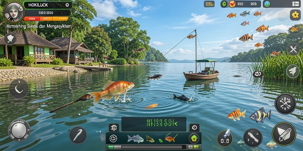 Tangkapan seru dalam gameplay HOKILUCK yang menantang.