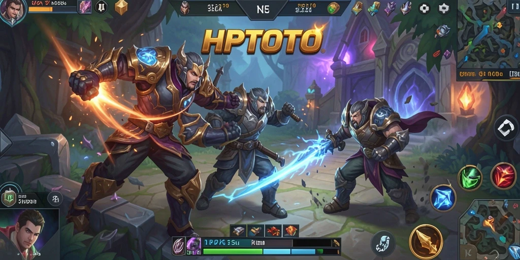 Screenshot gameplay HPTOTO yang menampilkan aksi seru dalam pertarungan.