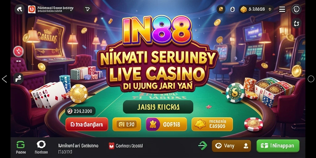Screenshot live dealer dalam permainan kasino yang mendebarkan.