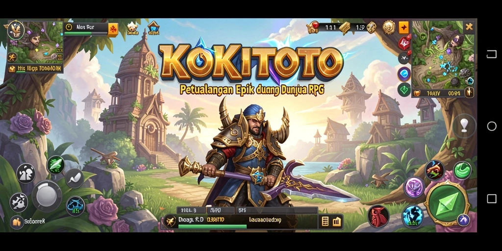 Screenshot menampilkan aksi pertempuran seru di KOKITOTO.