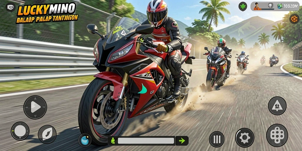 Tampilan gameplay LUCKYMINO yang seru dan mendebarkan.