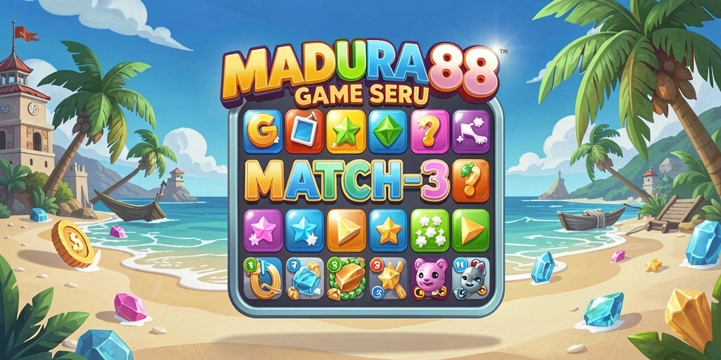 Gameplay seru MADURA88 dengan kombinasi Match-3 yang menarik.