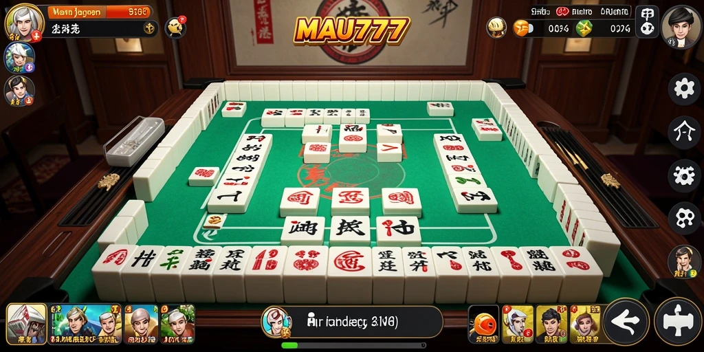 Tampilan screenshot MAU777 menampilkan aksi seru permainan Mahjong.