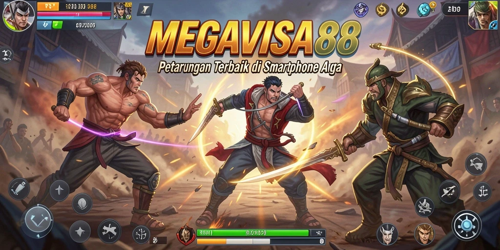 Screenshot gameplay MEGAVISA88 menampilkan aksi pertarungan yang mendebarkan.