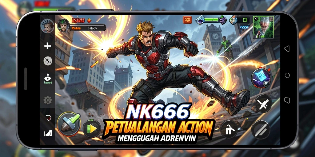 Tampilan menarik dari gameplay action NK666 yang mendebarkan.