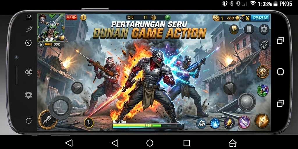Tampilan gameplay seru dan menegangkan di PK95.