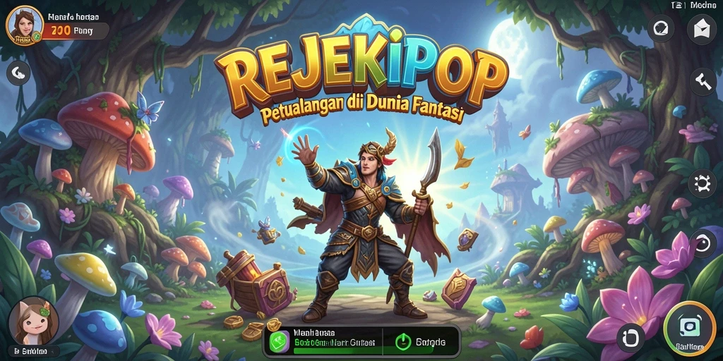 Tampilan gameplay REJEKIPOP dengan pertarungan seru dan grafis yang memukau.