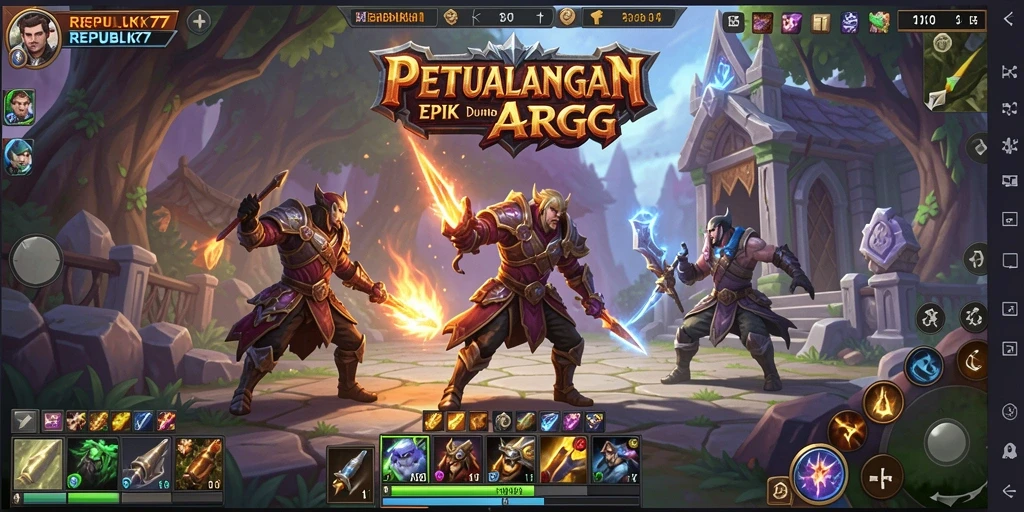Tampilan gameplay seru dalam REPUBLIK77 yang menegangkan.