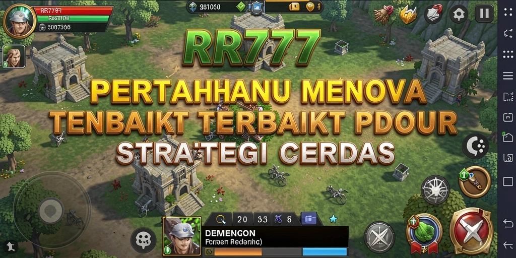 Tampilan gameplay menegangkan di RR777 dengan strategi Tower Defense.