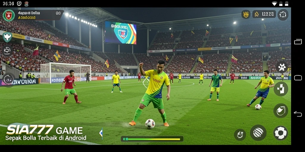 Tampilan gameplay menarik dari SIA777 dengan aksi sepak bola yang intens.