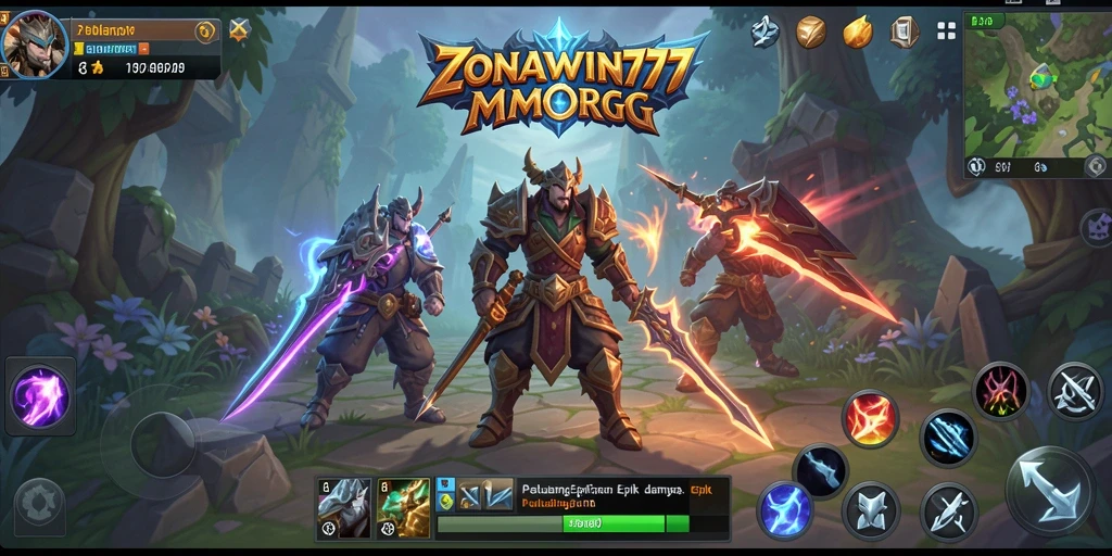 Gameplay seru ZONAWIN777 dalam dunia MMORPG yang luas.